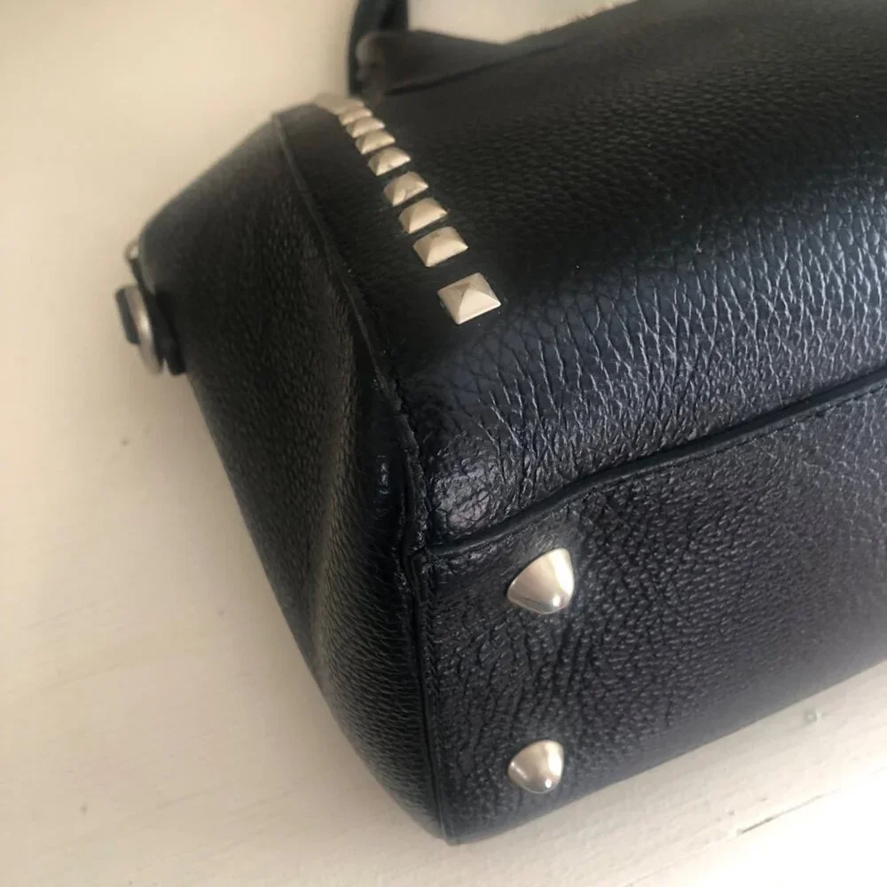 VALENTINO by Mario Valentino Minimi Studded Leather Bag Satchel - Picture 8 of 15